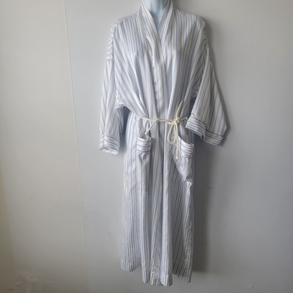 christian dior womens striped Loungewear Wrap Robe size M